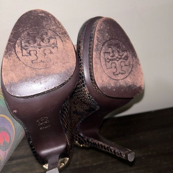 Tory Burch Jude Amazon snakeprint coconut size 5.5 - Picture 5 of 7